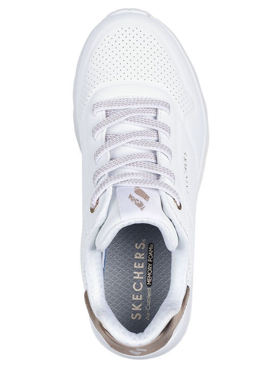Skechers Παπούτσι Παιδικό Για Κορίτσι - Uno Lite Embossed Closure & Metallic - 310384L-WHT - White - Image 3
