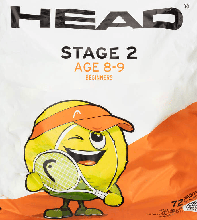 Head Μπαλάκια Tennis ( 8-9 ετών) - Stage 2 Orange 72 Ball Polybag - 3121915 - Yellow - Image 2