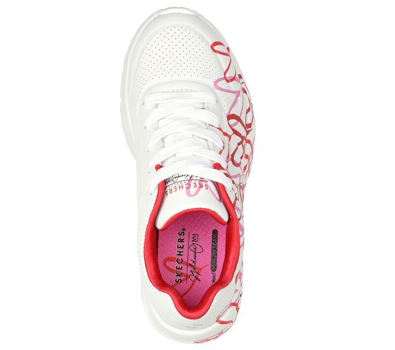 Skechers Παπούτσι Γιά Κορίτσι - Uno Lite - Spread the Joy 314065L-WRPK White / Red / Pink - Image 2