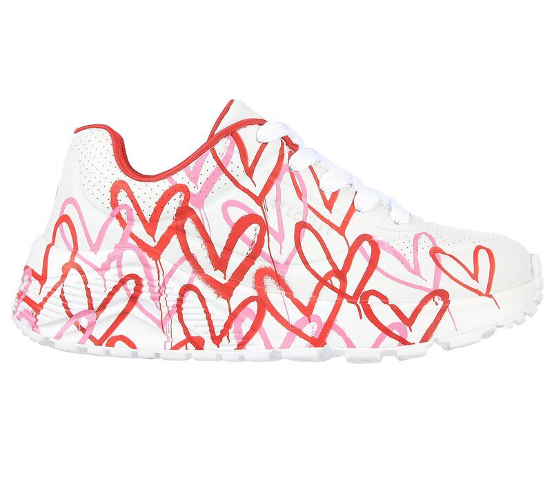 Skechers Παπούτσι Γιά Κορίτσι - Uno Lite - Spread the Joy 314065L-WRPK White / Red / Pink - Image 5