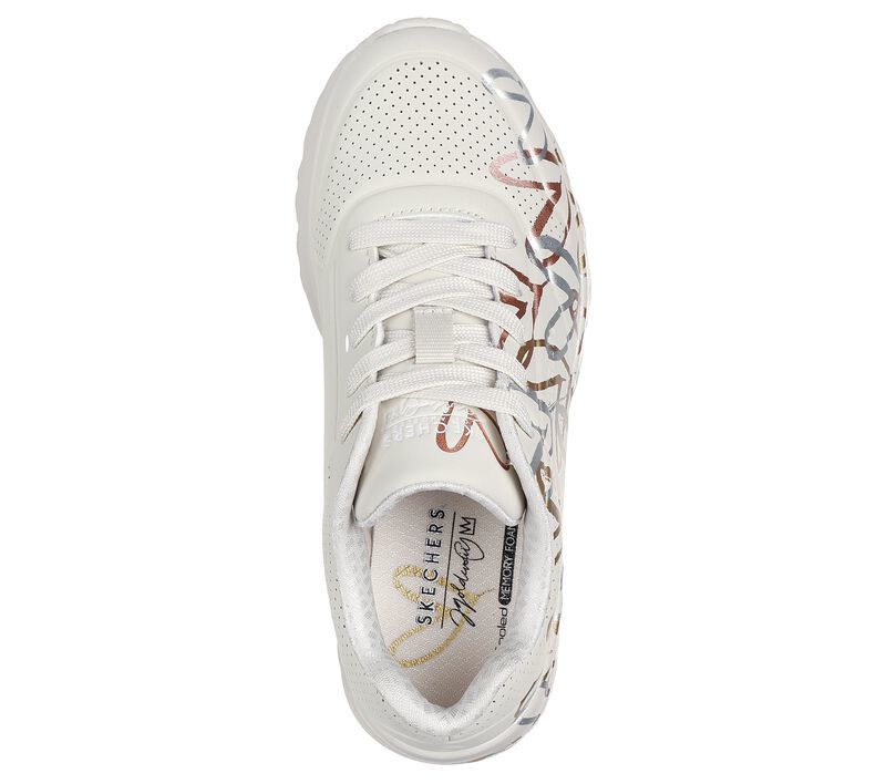 Skechers Παπούτσι Παιδικό Για Κορίτσι - Uno Lite Metallic Love - 314067L-NTMT - Beige - Image 2