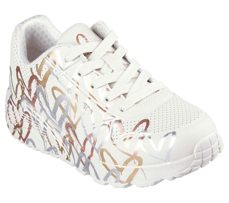 Skechers Παπούτσι Παιδικό Για Κορίτσι - Uno Lite Metallic Love - 314067L-NTMT - Beige - Image 5