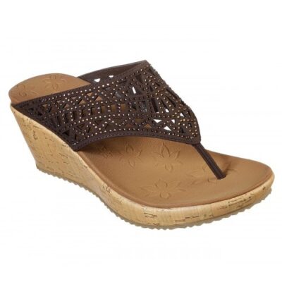Skechers Πέδιλο-Σανδάλι Γυναικείο - Beverlee - Summer Visit  31715-Choc Choc