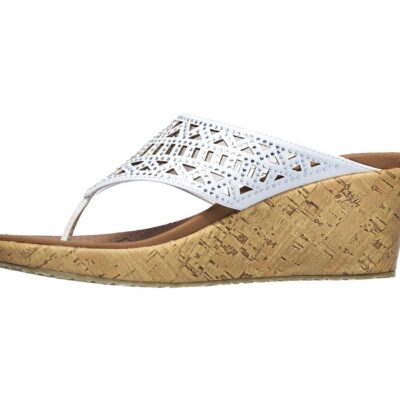 Skechers Πέδιλο-Σανδάλι Γυναικείο - Beverlee - Summer Visit  31715-WHT White