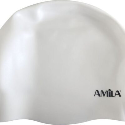 Amila Σκουφάκι Κολύμβησης - Medium Hair HQ - White - 47027