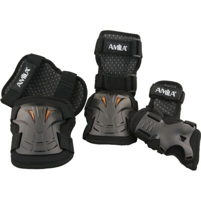 Amila Σετ Προστατευτικά για Rollers & Ποδήλατο - Black - 49037