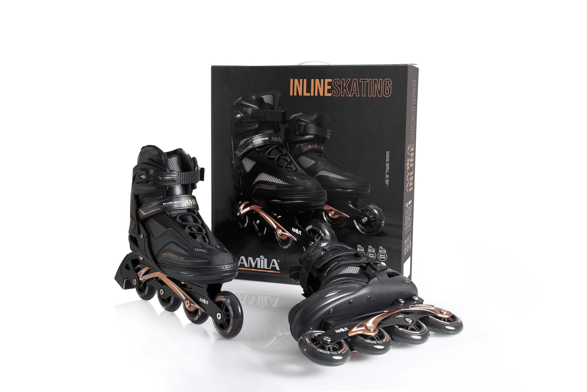 Amila Inline Rollers - Size 44 - Black - 49075 - Image 6