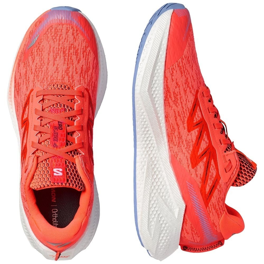Salomon Ανδρικά Παπούτσια για Τρέξιμο Δρόμου - AERO GLIDE 4 - 491545 NEON FLAME WHT - Image 2