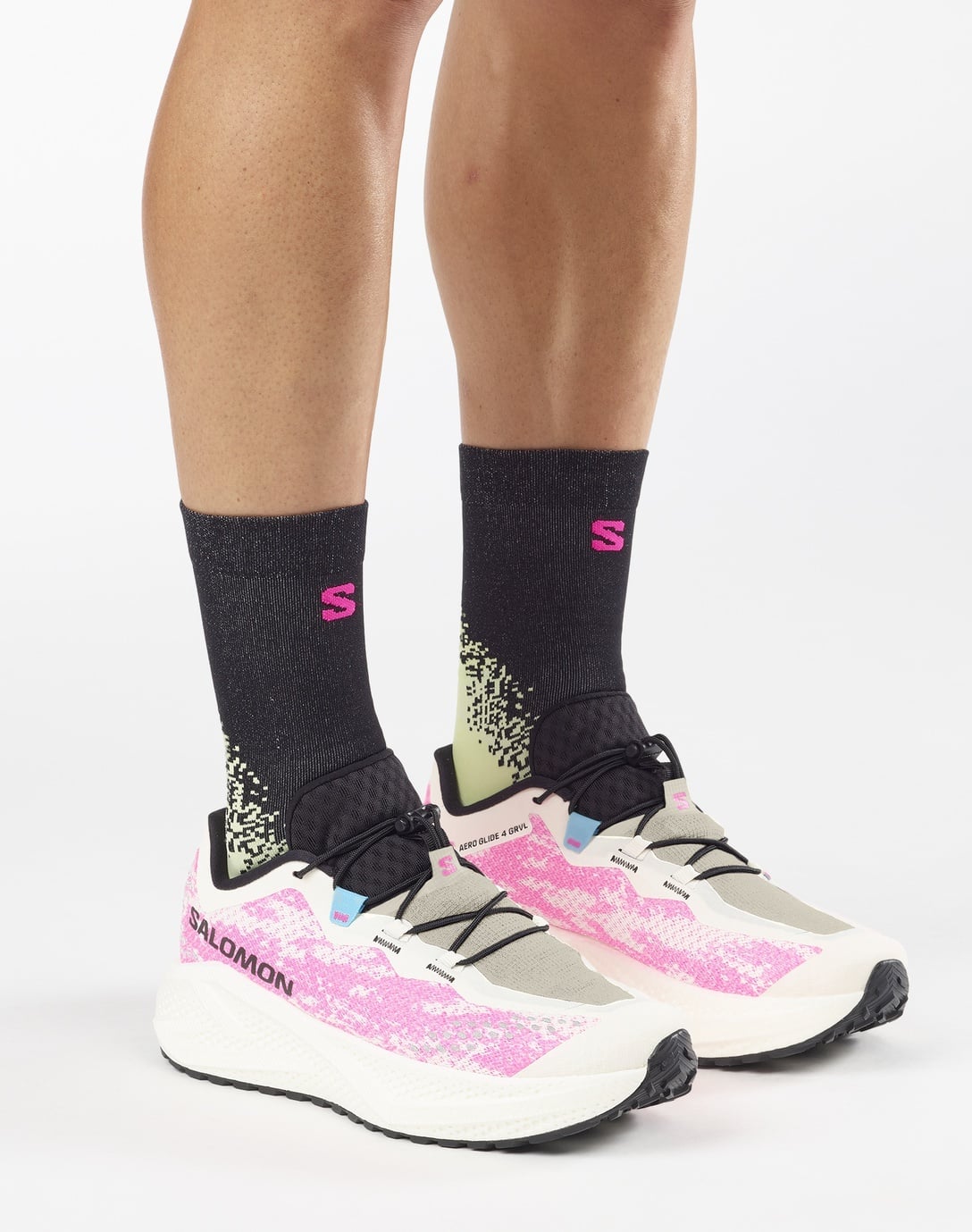Salomon Ανδρικά Παπούτσια για Τρέξιμο Δρόμου - AERO GLIDE 4 GRVL - 491748 Vanilla Ice Knockout Pink - Image 7