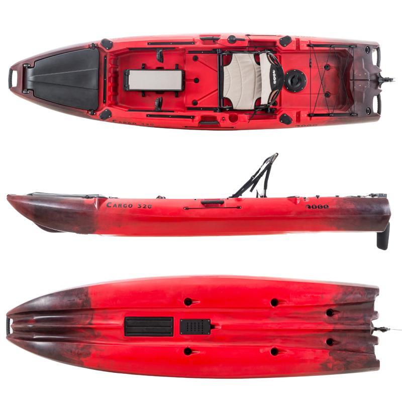 SCK Μονοθέσιο Pedal Kayak Ready Με Τιμονιέρα - Cargo 320 - 0204-32048 - Red - Image 2