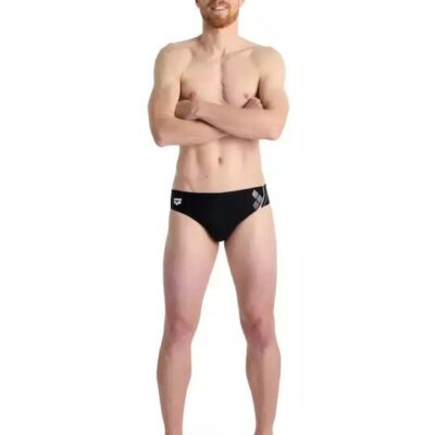 Arena Ανδρικό Μαγιό Προπονητικό - Swim Briefs Graphic - Μαύρο Λευκό - 004097-510