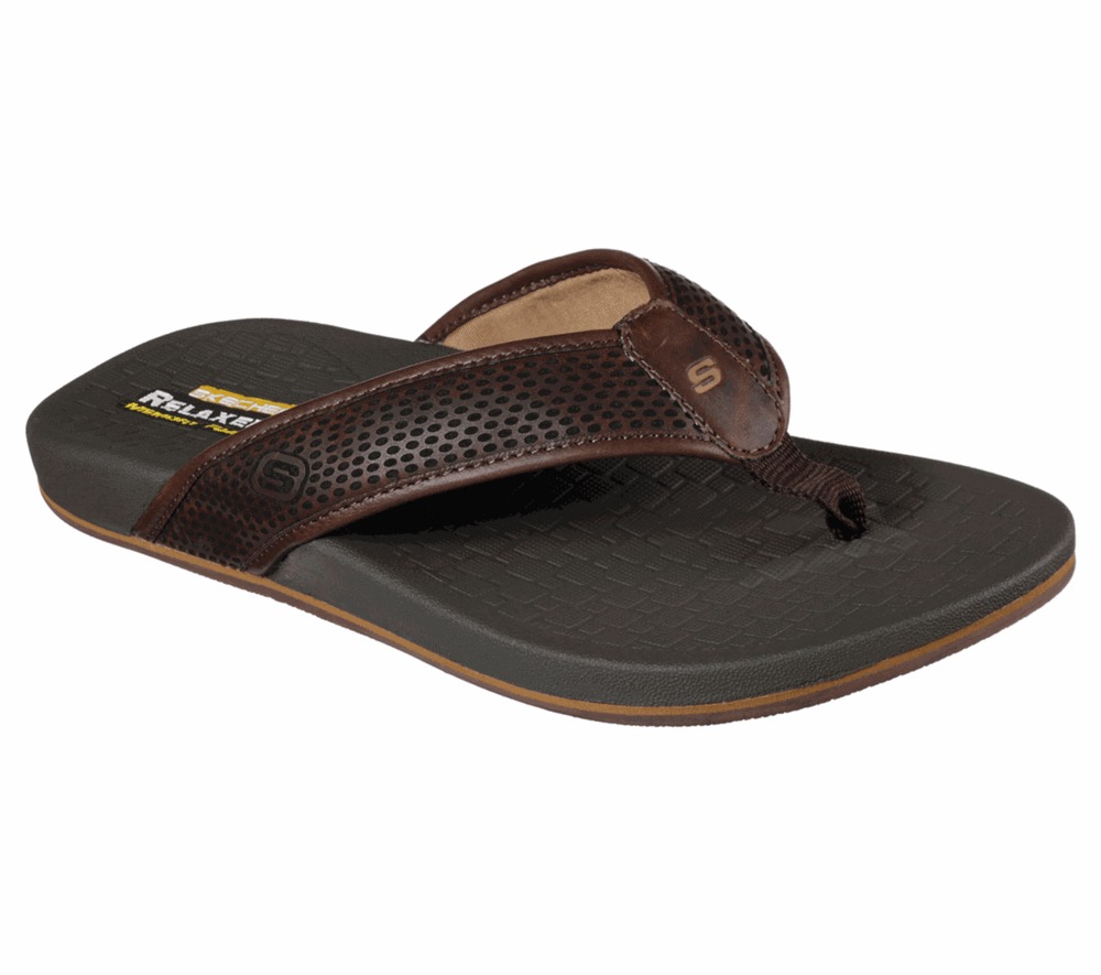 Skechers Σαγιονάρα Ανδρική - Relaxed Fit: Pelem - Emiro 65093-Choc