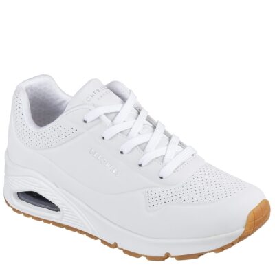 Skechers Παπούτσι Γυναικείο - Uno - Stand on Air 73690-WHT White