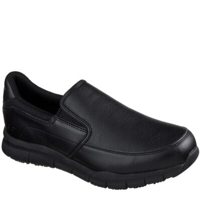 Skechers Παπούτσι Ανδρικό - Work Relaxed Fit: Nampa - Groton SR77157-BLK Black