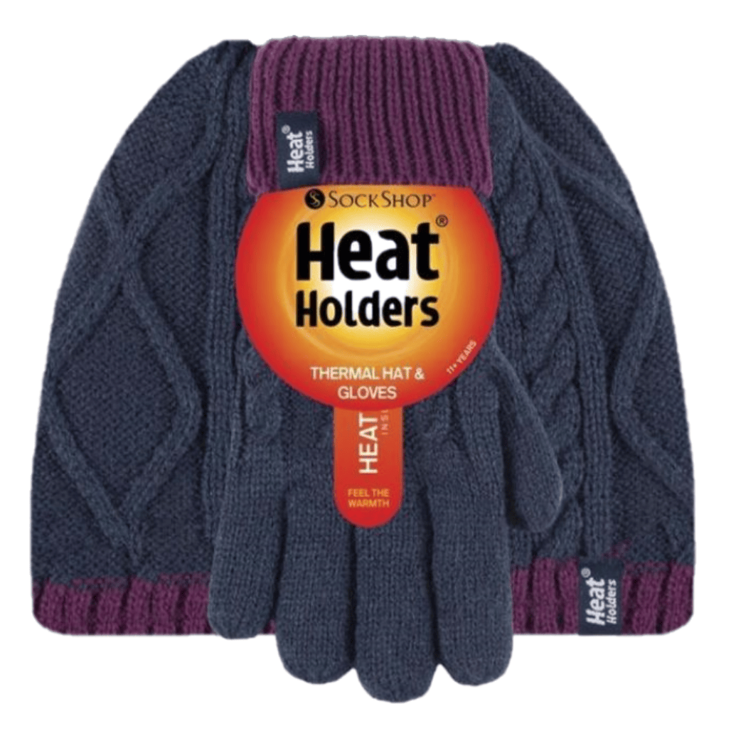 Heat Holders Σετ Παιδικό Σκουφάκι με Γάντια Πλεκτό για Κορίτσι - 80079-2889 - Navy - Image 2