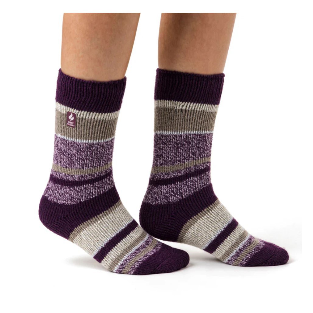 Heat Holders Γυναικείες Θερμικές Κάλτσες - Ladies Socks Original Multi Stripe - 80087-5411 - Plum - Image 3