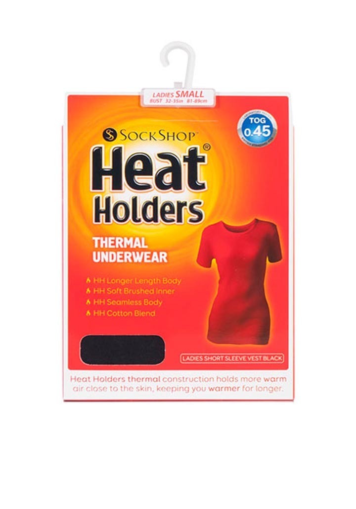 Heat Holders Γυναικεία Ισοθερμική Κοντομάνικη Μπλούζα - Ladies Short Sleeve Vest - Black - 80117 - Image 2