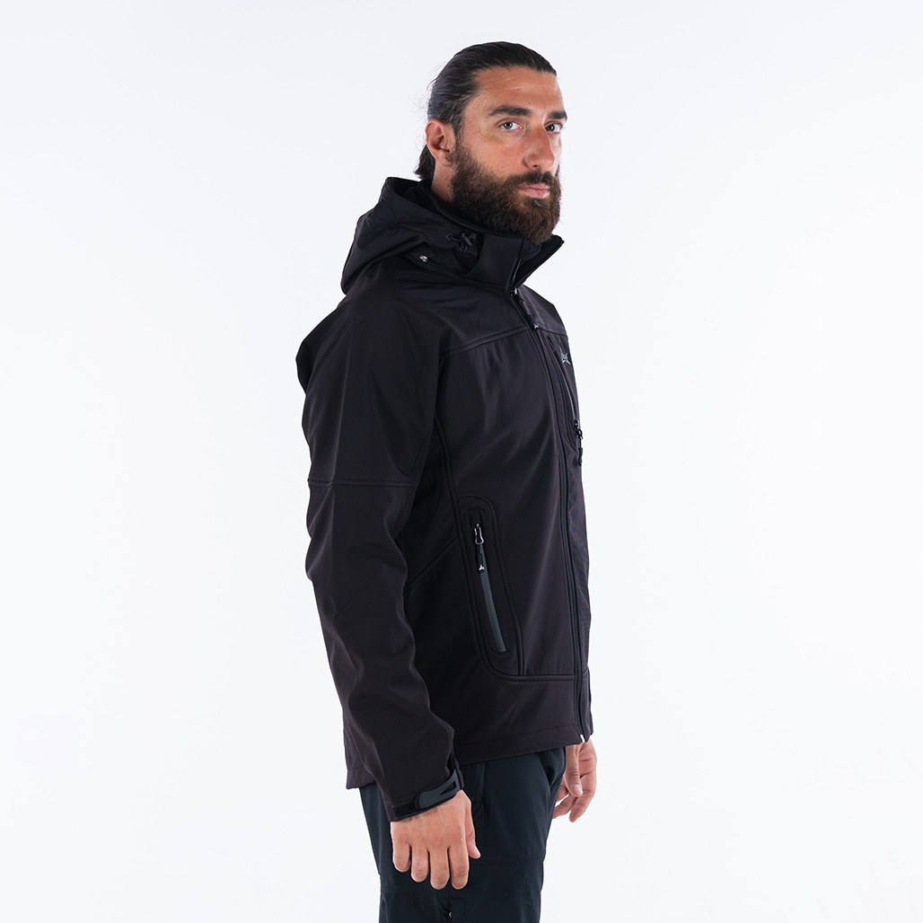 Apu Ανδρικό Αδιάβροχο Αντιανεμικό Μπουφάν - Softshell Jacket Hima-a-laya II - 80535 - Black - Image 3