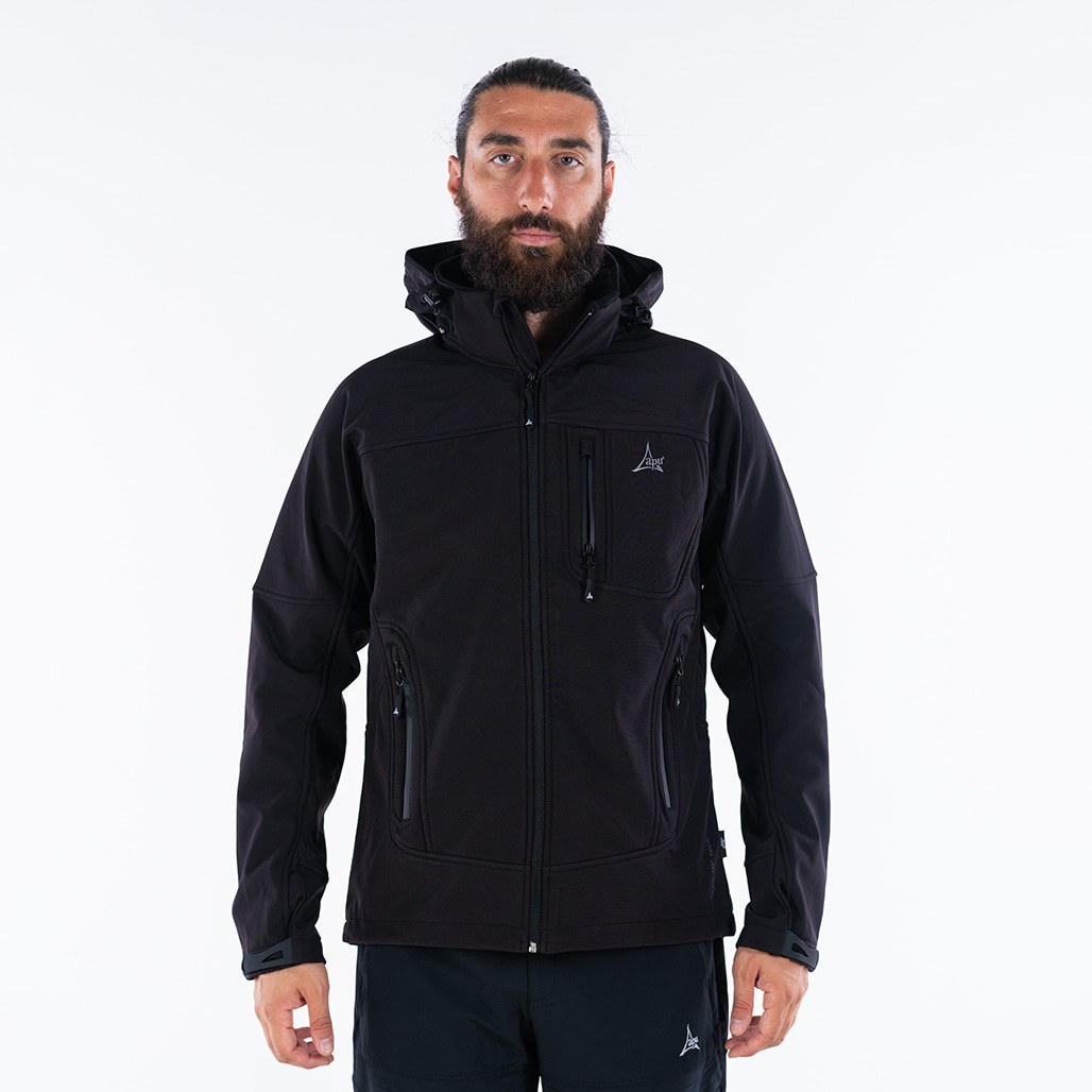 Apu Ανδρικό Αδιάβροχο Αντιανεμικό Μπουφάν - Softshell Jacket Hima-a-laya II - 80535 - Black - Image 5