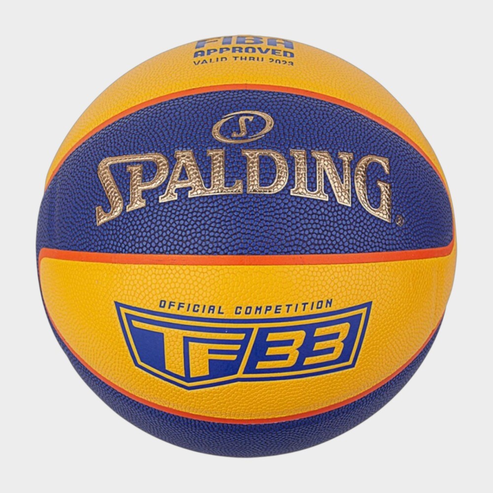 Spalding Μπάλα Μπάσκετ - 2021 TF-33 Gold-Yellow/Blue Size 6 - 84-352Z