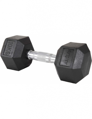 Amila Αλτήρας Εξάγωνος Rubber Cover Class A 10Kg - 84539-Black - Image 3
