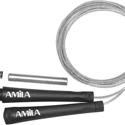 Amila Σχοινάκι Ταχύτητας με Βαρίδια - Speed Rope - Black - 84575