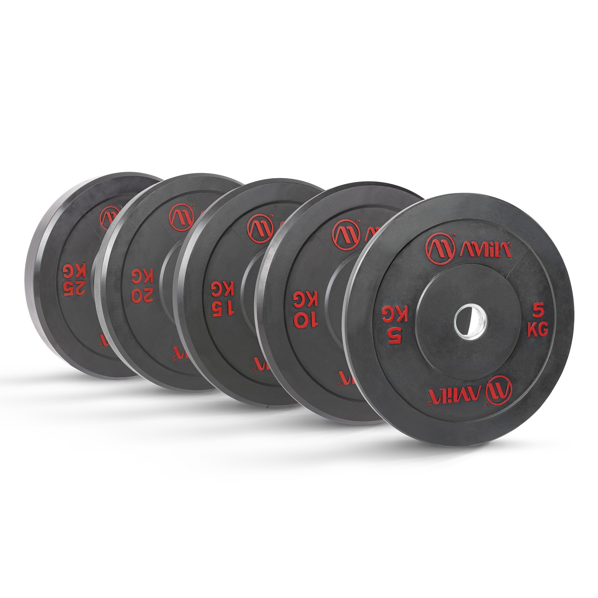 Amila Δίσκος Black R Bumper Slim 50mm 5Kg - 84831 - Image 3