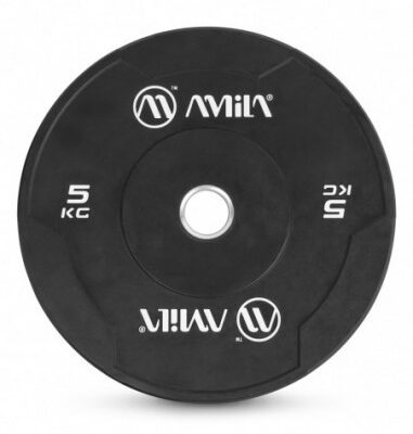 Amila Δίσκος Black W Bumper Slim 50mm 5Kg - 84841