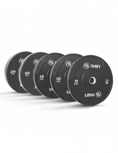 Amila Δίσκος Black W Bumper Slim 50mm 5Kg - 84841 - Image 3