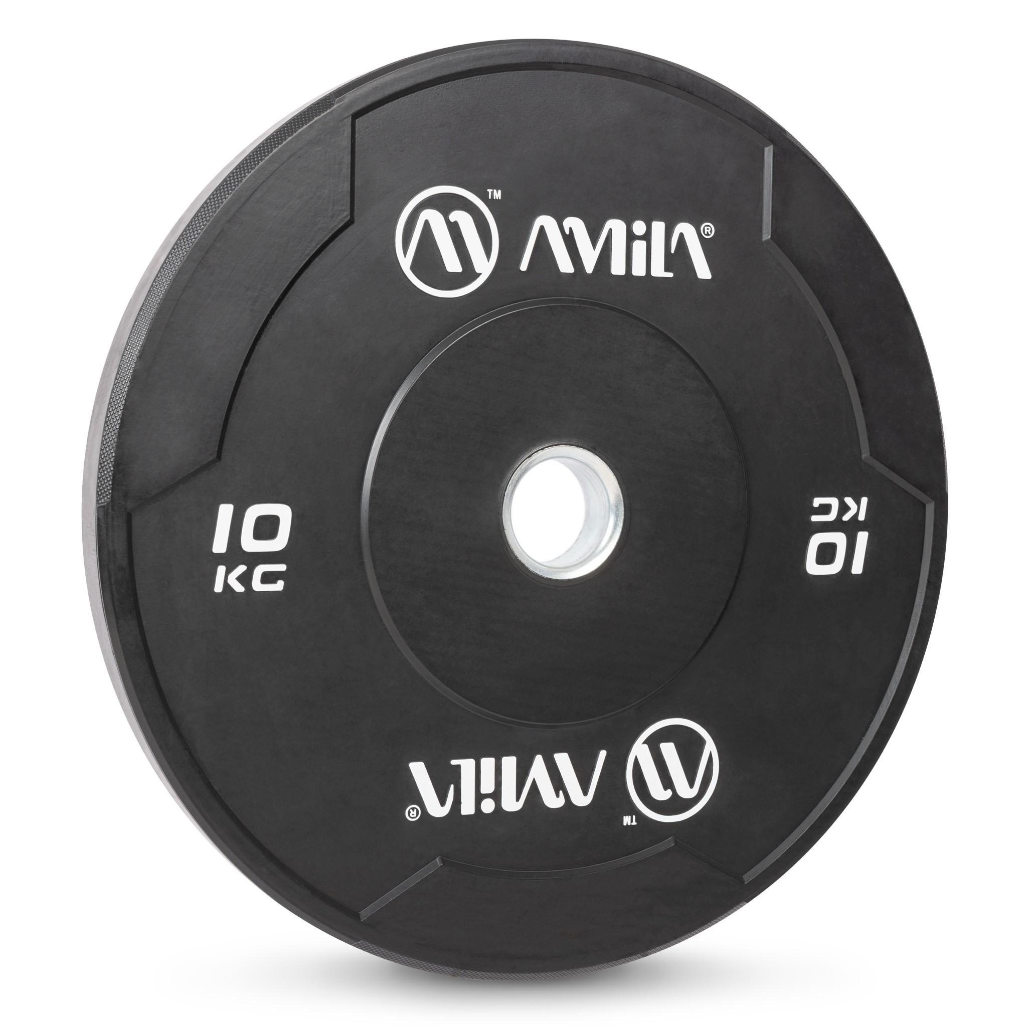 Amila Δίσκος Black W Bumper Slim 50mm 10Kg - 84842 - Image 2