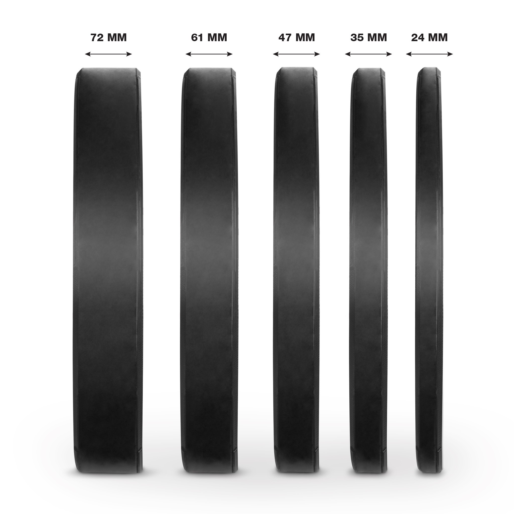 Amila Δίσκος Black W Bumper Slim 50mm 10Kg - 84842 - Image 4