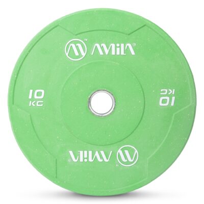 Amila Δίσκος Color Bumper Plate Slim 50 mm 10 kg - 84847 - Green