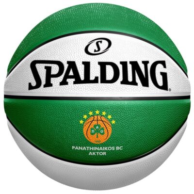 Spalding Μπάλα Μπάσκετ - PANATHINAIKOS EUROLEAGUE TEAM BASKETBALL Size 7 Rubber - 85-303Z