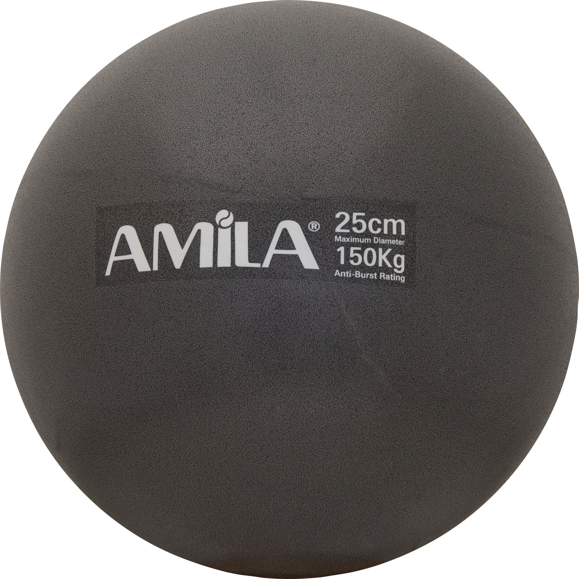 Amila Μπάλα Pilates, 25cm, Μαύρη, bulk - 95819