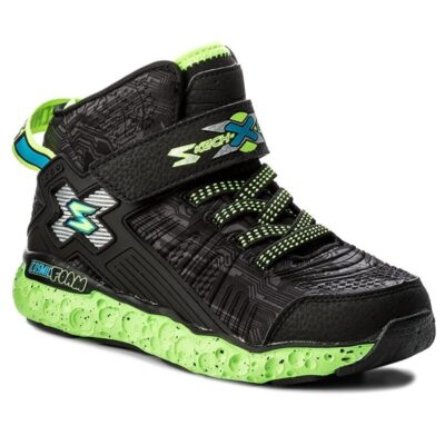 Skechers Παπούτσι Γιά Αγόρι -Cosmic Foam 97500L/BKLM Black/Lime 97500L-BKLM