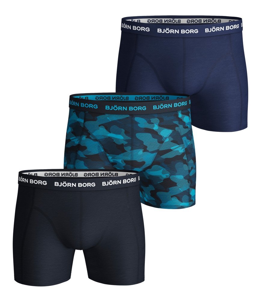 Bjorn Borg Ανδρικά Εσώρουχα 3τεμ. - Essential Boxer 3p - Total Eclipse - 9999-1132-70291