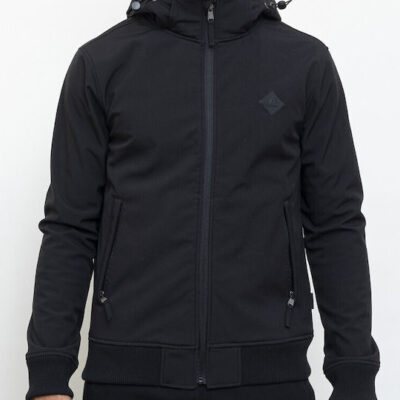 Russell Athletic Ανδρικό Μπουφάν - Zip Through Hoody Softshell Jacket - A3-722-2-099 - Black