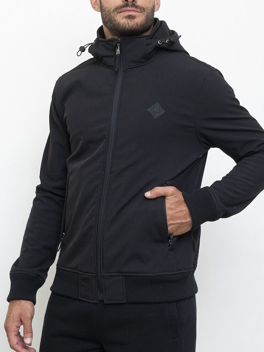 Russell Athletic Ανδρικό Μπουφάν - Zip Through Hoody Softshell Jacket - A3-722-2-099 - Black - Image 3