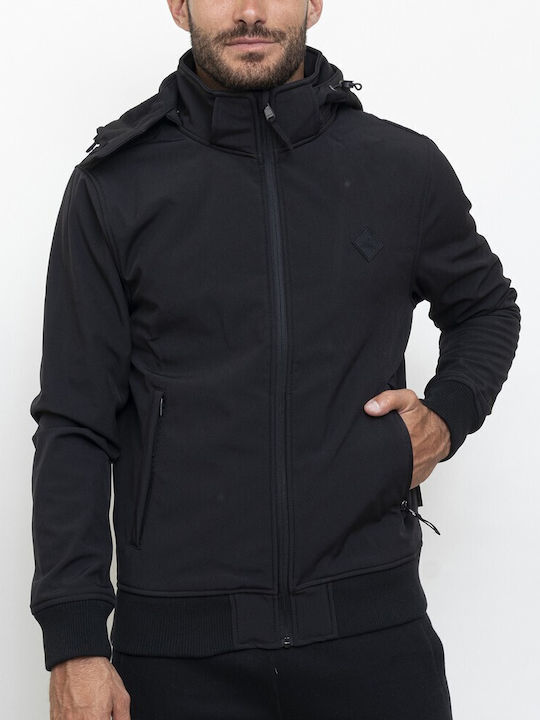 Russell Athletic Ανδρικό Μπουφάν - Zip Through Hoody Softshell Jacket - A3-722-2-099 - Black - Image 5