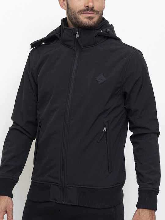 Russell Athletic Ανδρικό Μπουφάν - Zip Through Hoody Softshell Jacket - A3-722-2-099 - Black - Image 6