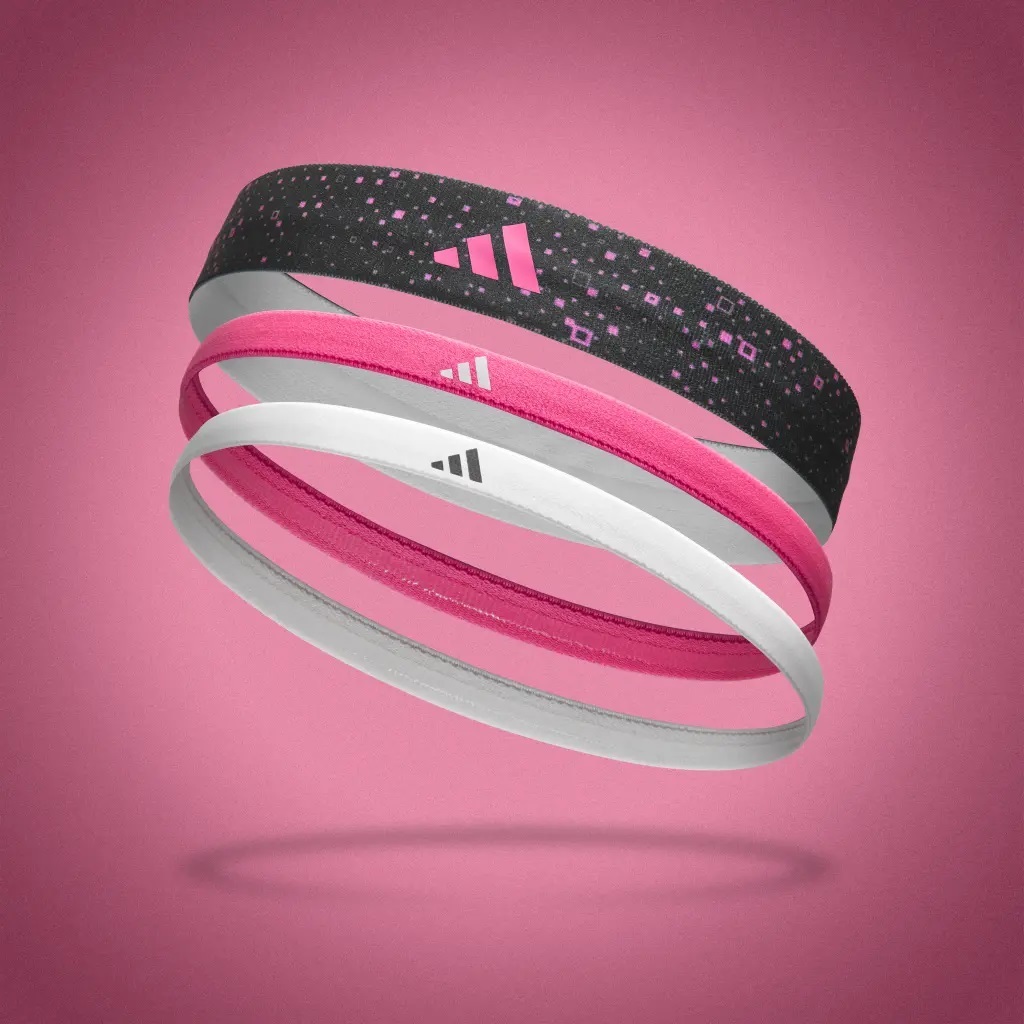 Adidas Hairbands - ADAC-16160-PNKWHBK - Graphic Pink Wh Bk - Image 3