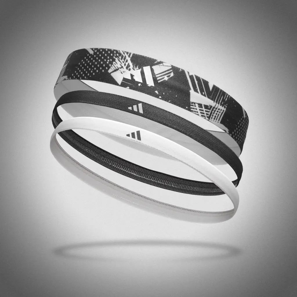 Adidas Hairbands - ADAC-16161-BLAKWHI - Black White - Image 3