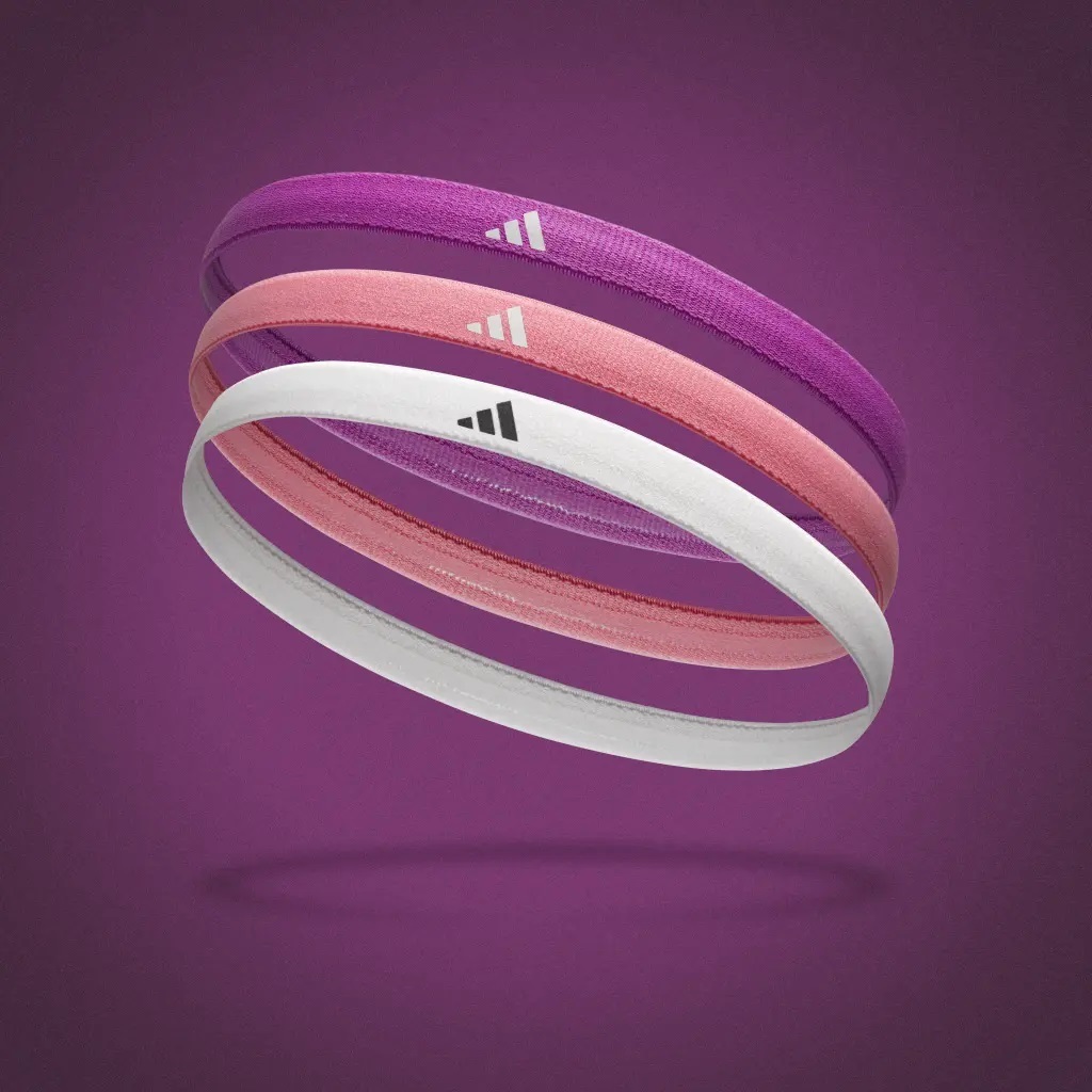Adidas Hairbands - 0101-ADAC-16198-PURPNKW - Purple Pink White - Image 3