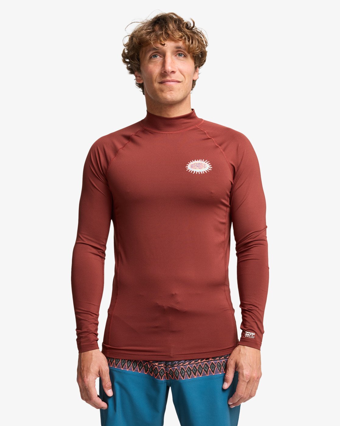 Billabong Ανδρικό Αντιλιακό Red Long Sleeve Rash Vest UPF 50 T-Shirt Re Issue EBYWR03026-rsd0 WINE
