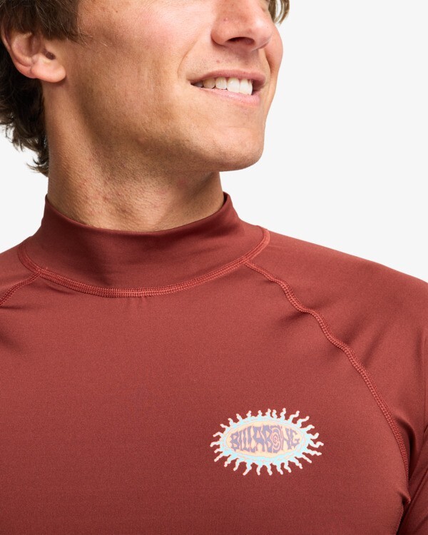 Billabong Ανδρικό Αντιλιακό Red Long Sleeve Rash Vest UPF 50 T-Shirt Re Issue EBYWR03026-rsd0 WINE - Image 5
