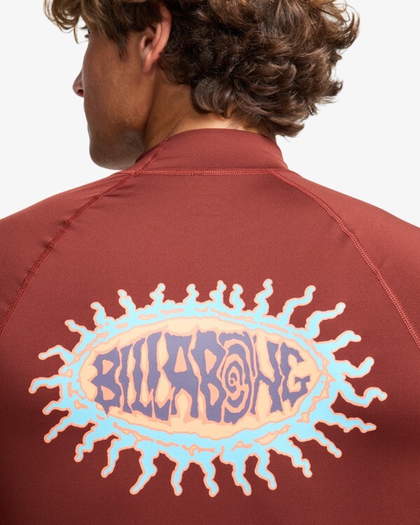 Billabong Ανδρικό Αντιλιακό Red Long Sleeve Rash Vest UPF 50 T-Shirt Re Issue EBYWR03026-rsd0 WINE - Image 6