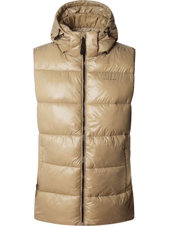 Pepe Jeans Γυναικείο Αμάνικο Μπουφάν - waterproof padded waistcoat - PL4024359-836 - stone beige - Image 5