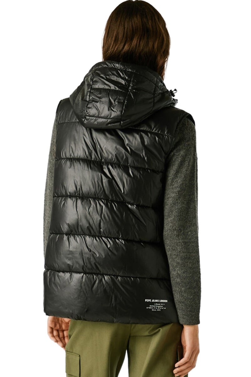 Pepe Jeans Γυναικείο Αμάνικο Μπουφάν - waterproof padded waistcoat - PL4024359-836 - black - Image 3