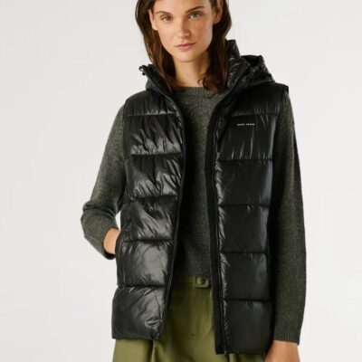 Pepe Jeans Γυναικείο Αμάνικο Μπουφάν - waterproof padded waistcoat - PL4024359-836 - black