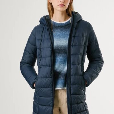 Pepe Jeans Γυναικείο Μπουφάν - long padded puffer jacket - PL4024372-592 - dulwich blue